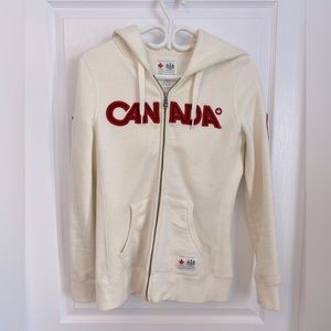 Official 2010 Roots hoodie is cream - S